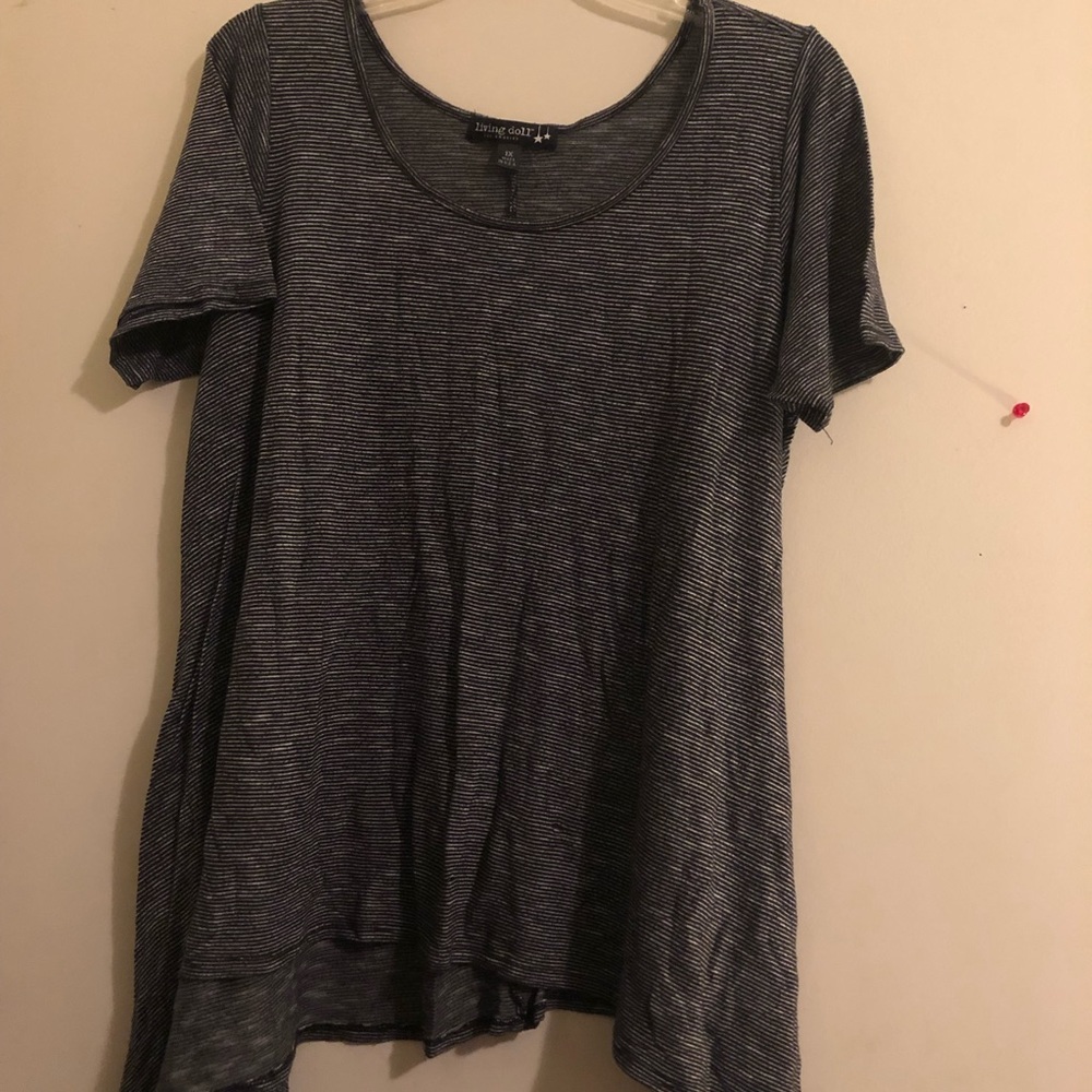 Black Asymmetrical Tee